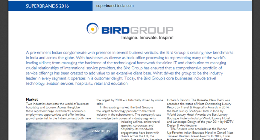 Bird Group: Superbrand